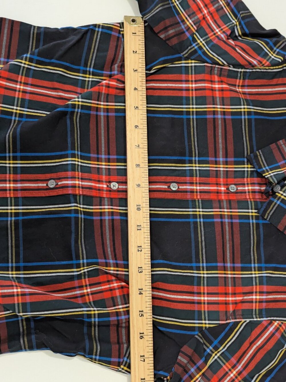 J.Crew Womens Slim Stretch Shirt in Black Stewart Tartan - Picture 7 of 11